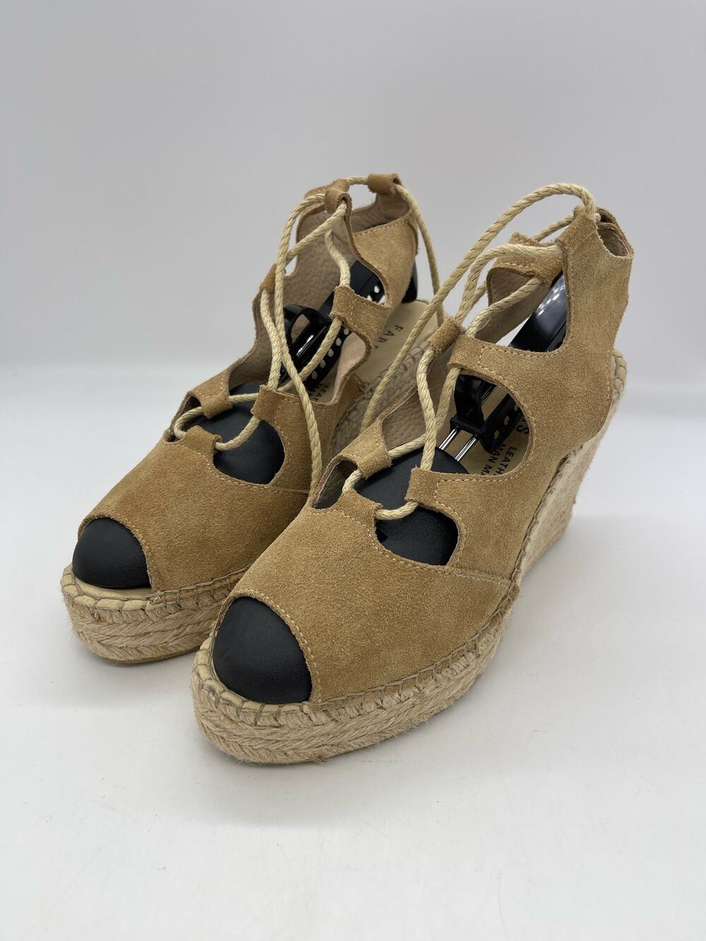 Women's Suede Fabiolas Espadrilles Wedge Gladiator Size EU 40 US 9-9.5